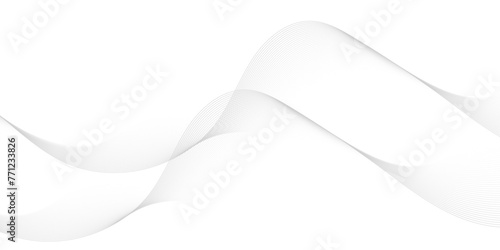 Abstract wavy stripes on white background isolated. Creative line art. Vector illustration