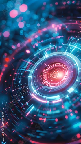 
glowing red warpspeed, main elements make shields, white and blue rings, glowing spirals on the left side of the screen photo