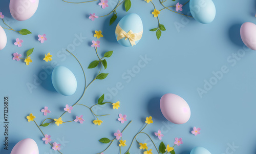 Easter. Abstract seamless pattern. AI generated. 