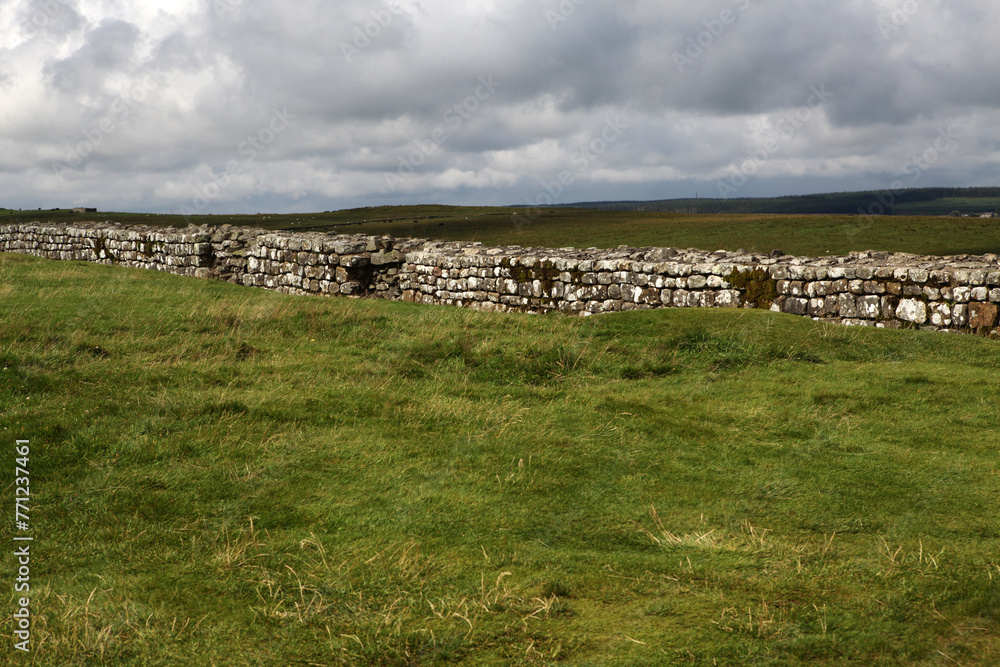 Along the Hadrian's wall between Twice Brewed and Chollerford - Northumberland - England - UK Along the Hadrian's wall between Twice Brewed and Chollerford - Northumberland - England - UK