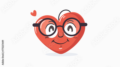 A cute quirky strange clockwork red heart with a funny