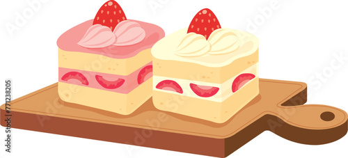 苺のショートケーキのセット