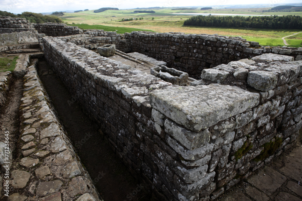 Along the Hadrian's wall between Twice Brewed and Chollerford - Northumberland - England - UK