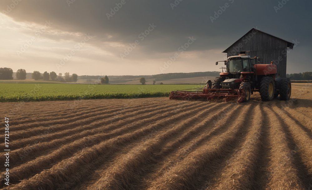 Fototapeta premium agriculture farm backdrop , detailed