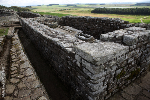 Obraz na płótnie Along the Hadrian's wall between Twice Brewed and Chollerford - Northumberland - England - UK w salonie