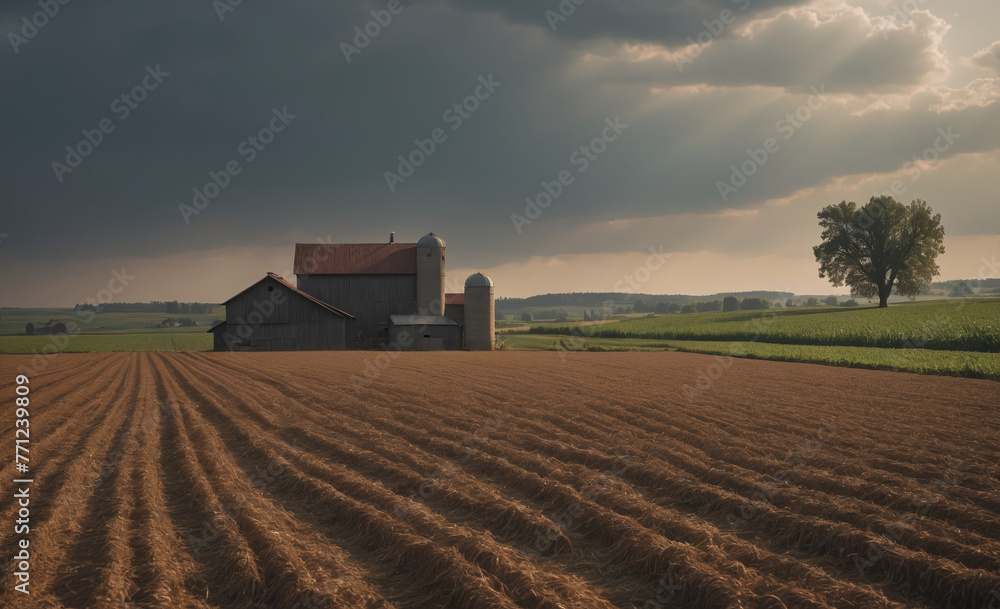 Fototapeta premium agriculture farm backdrop , detailed