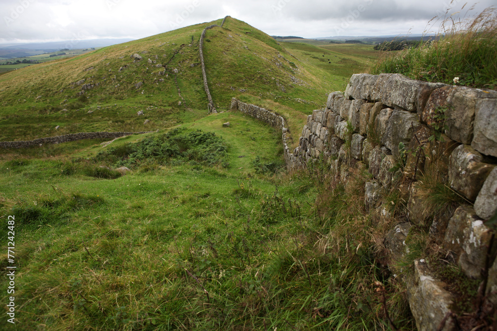 Along the Hadrian's wall between Twice Brewed and Chollerford - Northumberland - England - UK
