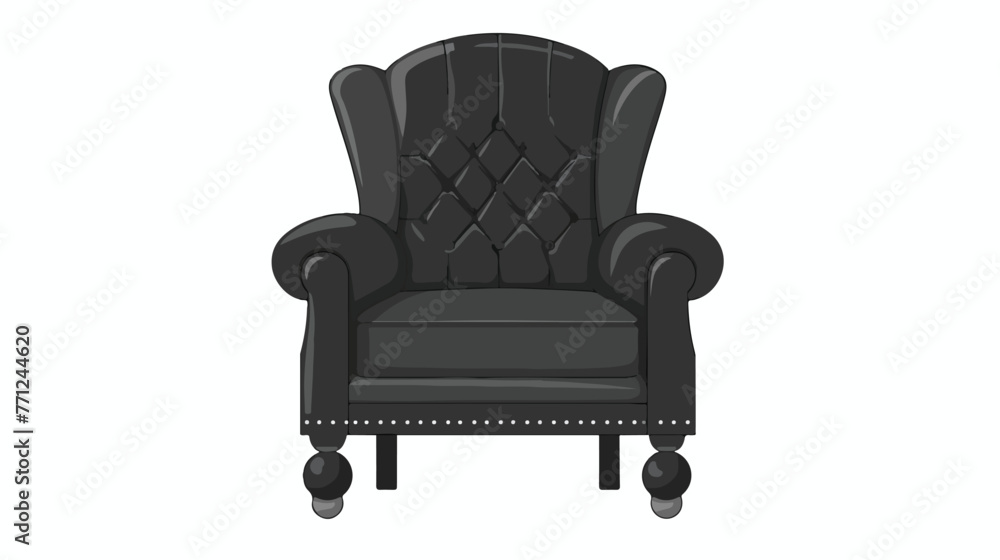 Chair of furniture vector icon.Black vector icon 