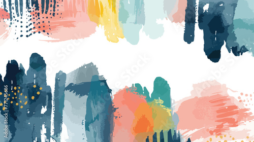 Colorful hand painted ink background. Abstract