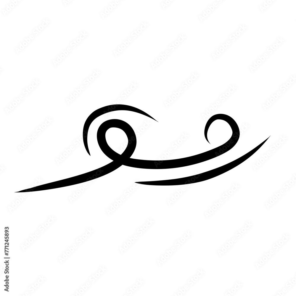 Doodle wind line sketch Doodle wind line sketch