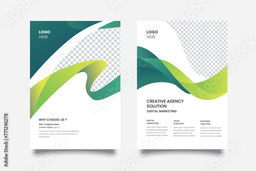 Business Flyer Layout with Colorful Accents