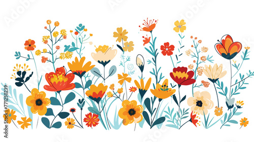 floral design with summer colors