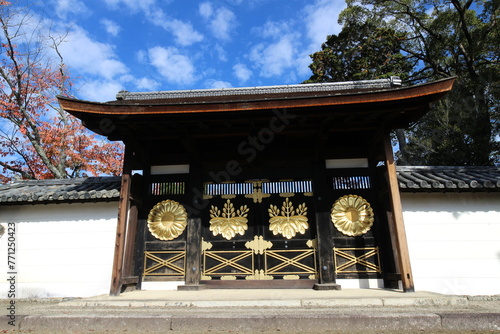 Tha gate of Daigoji Temple Sanbo-in in Kyoto, Japan photo