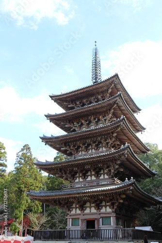 Five-Storied Pagoda in Daigoji Temple  Kyoto  Japan