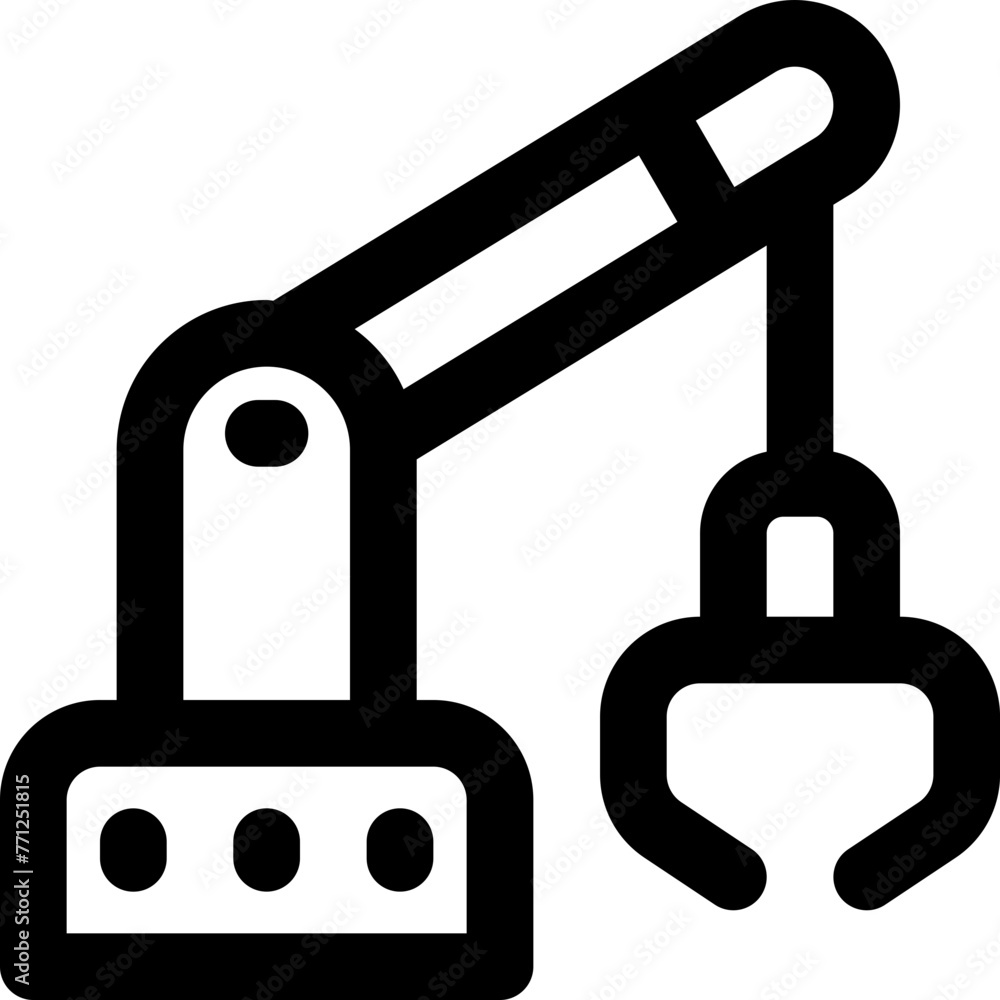 Obraz premium robotic arm icon. vector line icon for your website, mobile, presentation, and logo design.