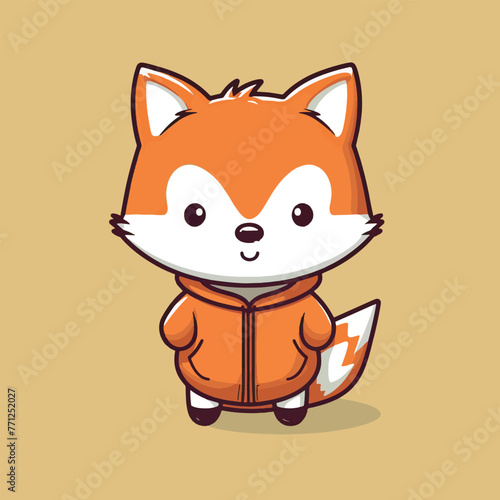 Minimalist Cartoon Animal Character for Tshirt