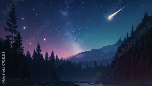 video of shooting stars at night photo