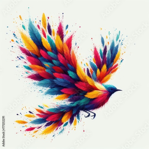 Isolated Colorful Bird on a Clear PNG Canvas, Generative AI