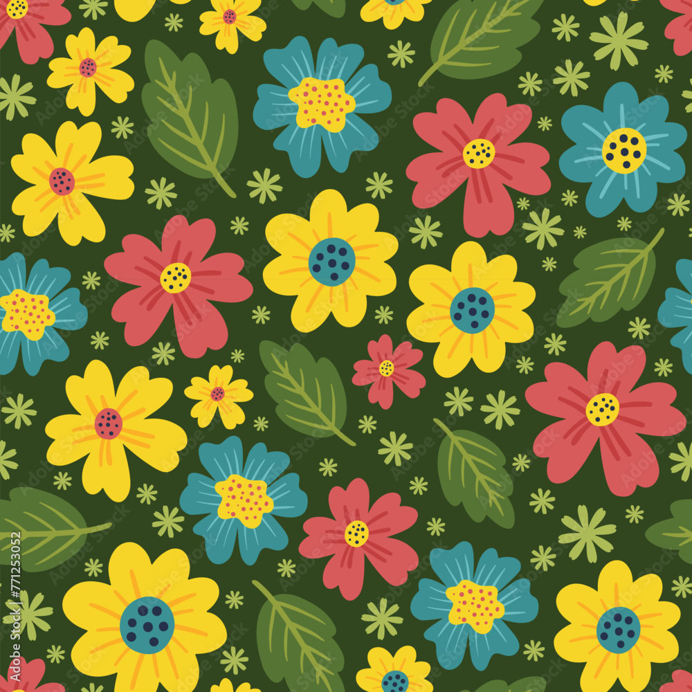 Flower Power Seamless Pattern Flower Power Seamless Pattern