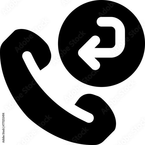 call back icon. vector glyph icon for your website, mobile, presentation, and logo design.