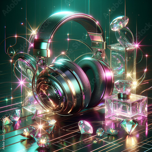 futuristic music environment,generative AI