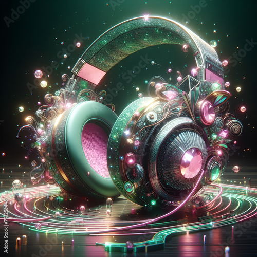 futuristic music environment,generative AI