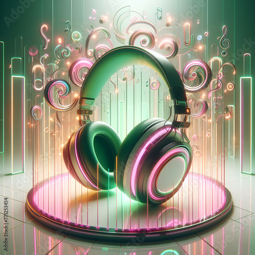 futuristic music environment,generative AI