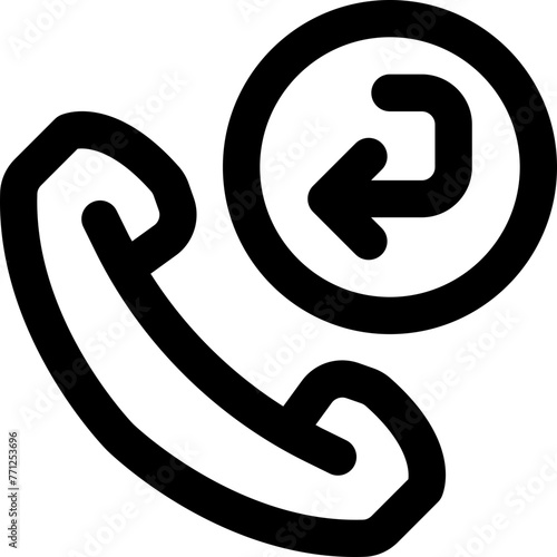 call back icon. vector line icon for your website, mobile, presentation, and logo design.