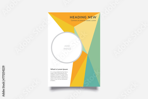 Modern colorful flyer design template. corporate creative idea clean vector illustration a4 half page single advertising brochure layout