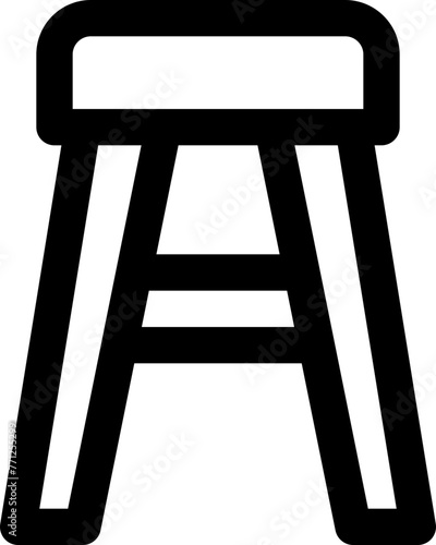 stool icon. vector line icon for your website, mobile, presentation, and logo design.