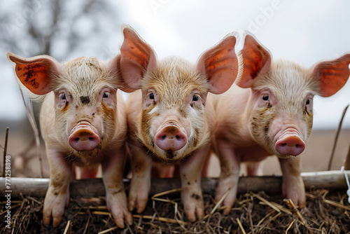 this image of a few small pigs standing on a fence in d90885e1-6a26-4a55-a7a7-f7a7f2488d4b 3 © Torrent