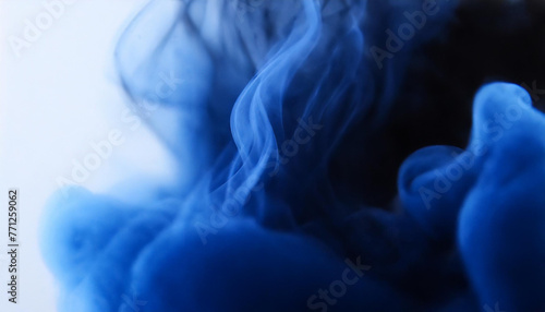 Blue thick smoke floating