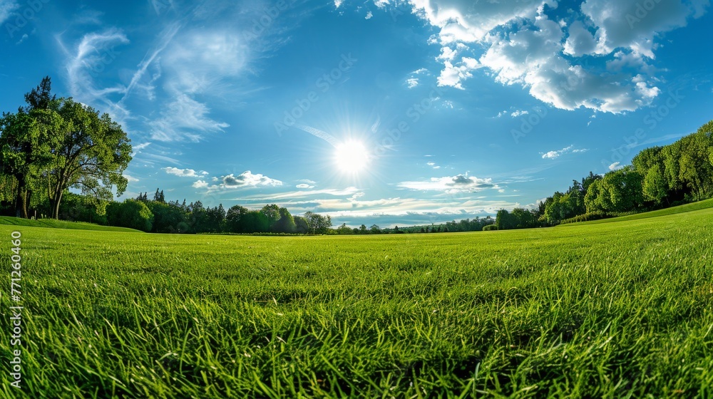 Sun Shining Over Green Field Sun Shining Over Green Field
