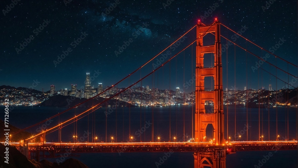 golden gate bridge on the night golden gate bridge on the night