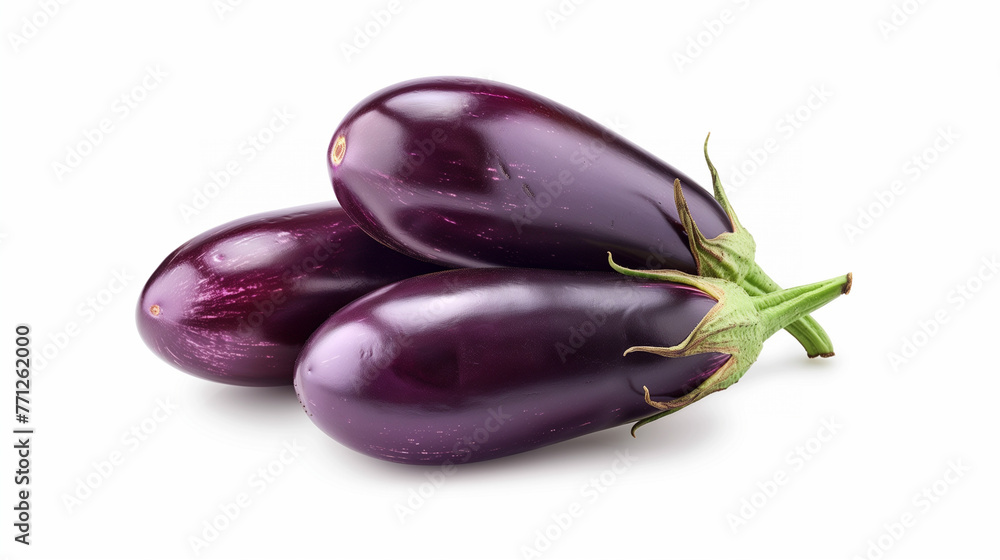 Isolated eggplant. One fresh eggplant over white background, Aubergine, Fresh raw organic purple mini eggplants in a row isolated on white background, Baby aubergine, Eggplant or aubergine with slices Isolated eggplant. One fresh eggplant over white background, Aubergine, Fresh raw organic purple mini eggplants in a row isolated on white background, Baby aubergine, Eggplant or aubergine with slices