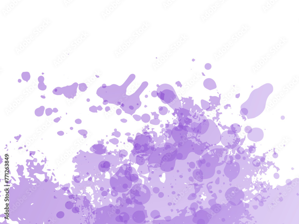 Vector Brush Stroke. Abstract Fluid Splash. Sale Banner Brushstroke. Isolated Splash on White Backdrop. Gradient Paintbrush. Violet Purple Watercolor Textured Background.