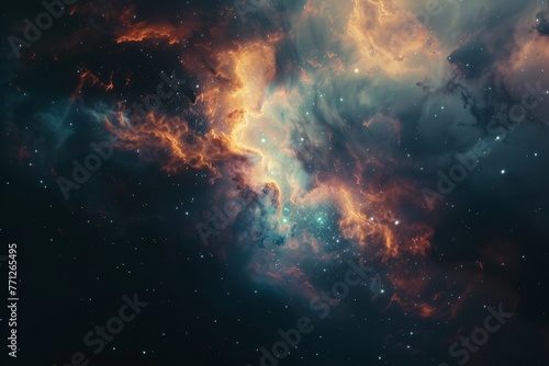 A galactic nebula radiating with the energy of a cosmic phenomenon
