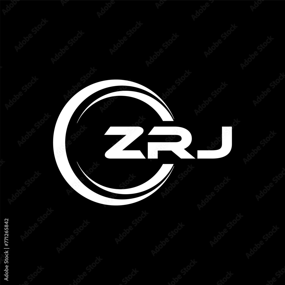 ZRJ letter logo design with black background in illustrator, cube logo, vector logo, modern alphabet font overlap style. calligraphy designs for logo, Poster, Invitation, etc. ZRJ letter logo design with black background in illustrator, cube logo, vector logo, modern alphabet font overlap style. calligraphy designs for logo, Poster, Invitation, etc.