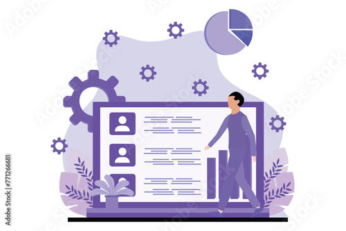 Wallpaper Mural Business Management Flat Design Illustration Torontodigital.ca