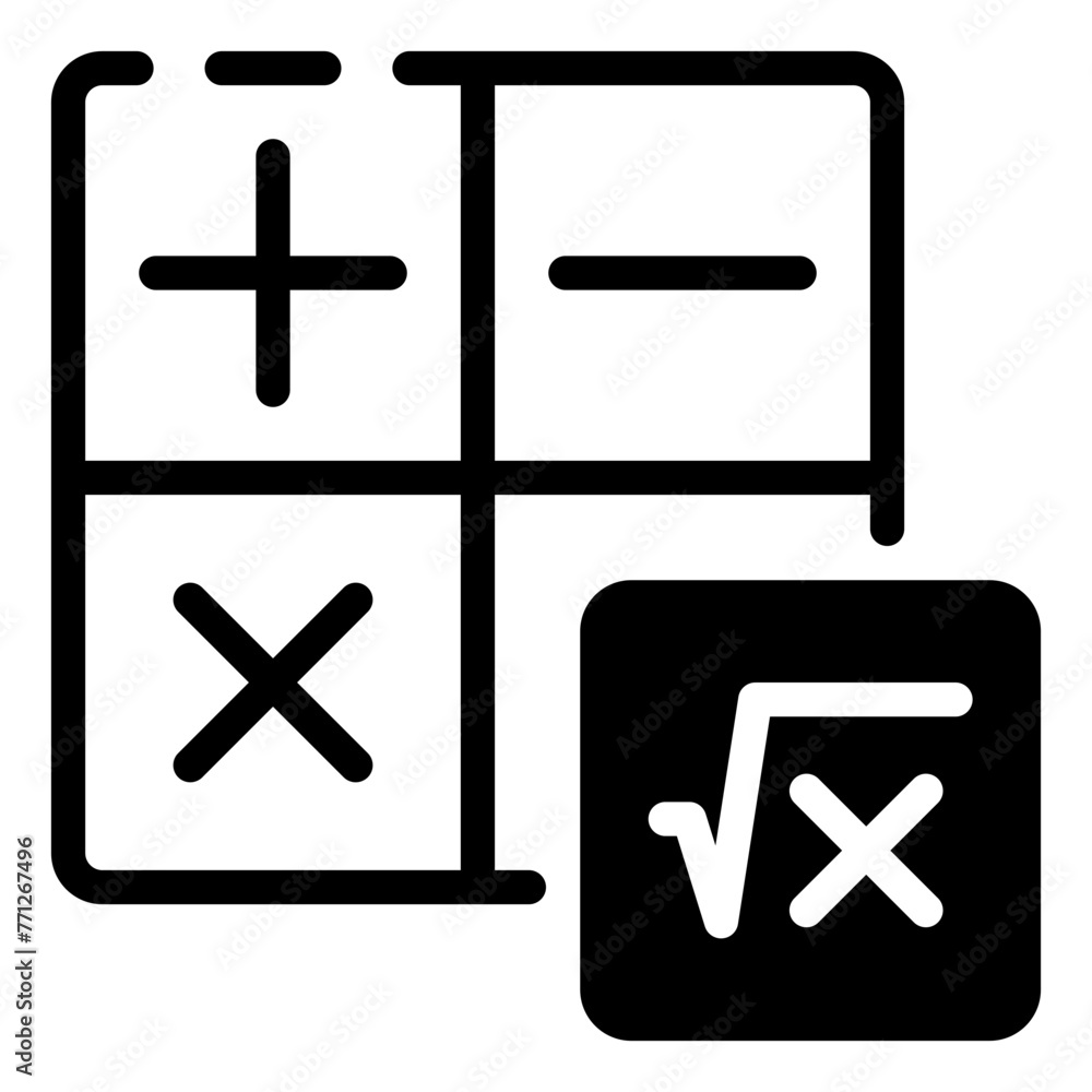 Math Education Simple Line Icon Logo Symbol Math Education Simple Line Icon Logo Symbol