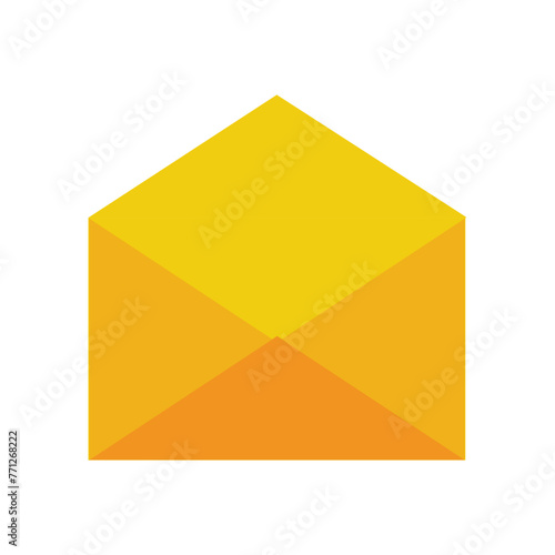 illustration of yellow envelop close 