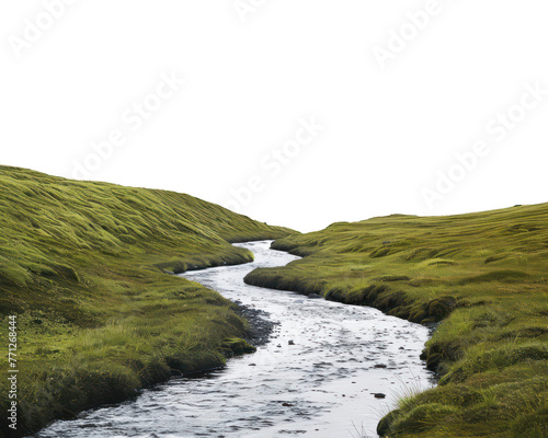 River isolated on white