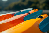 Close-up View of High Performance Kayak Paddle Showcasing Detail and Craftsmanship