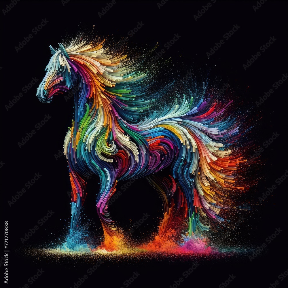 Isolated Colorful Animal on a Clear PNG Canvas, Generative AI Isolated Colorful Animal on a Clear PNG Canvas, Generative AI