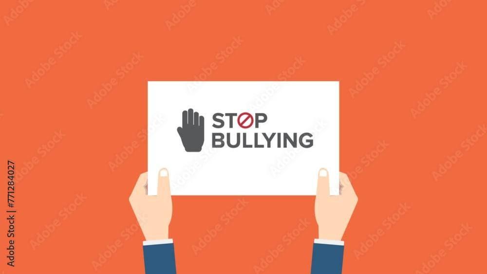 Stop bullying. Bullying prevention month banner design. Stop bullying. Bullying prevention month banner design.