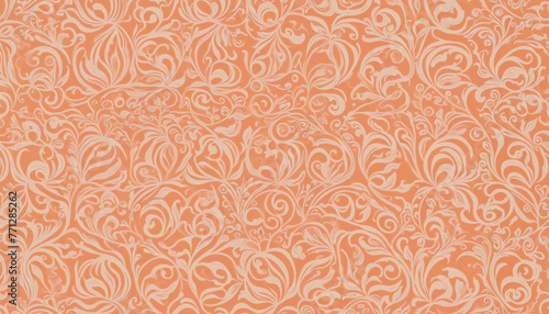 Pastel natural pattern colored in peach fuzz color of the year colorful background