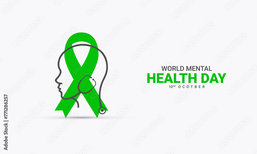 Mental Health Day, Mental health day design for banner, poster, 3D Illustration Mental Health Day, Mental health day design for banner, poster, 3D Illustration
