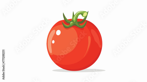 Cartoon tomato Flat vector isolated on white background