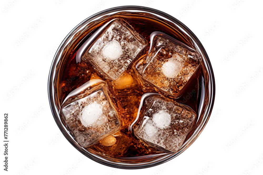 Glass of cola with ice isolated on transparent background Remove png, Clipping Path, pen tool Glass of cola with ice isolated on transparent background Remove png, Clipping Path, pen tool
