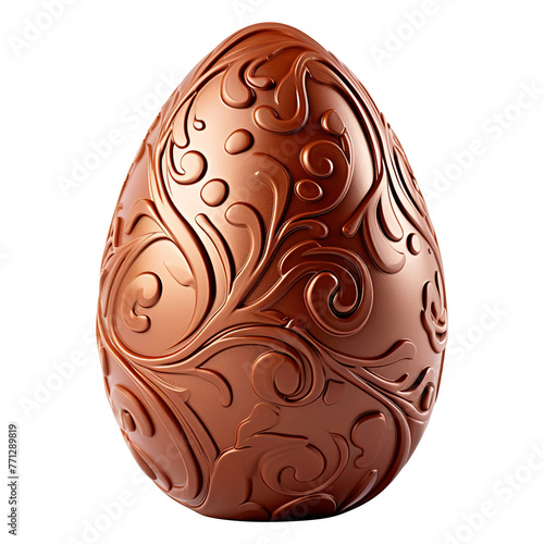 Chocolate easter egg isolated on transparent background Remove png, Clipping Path, pen tool